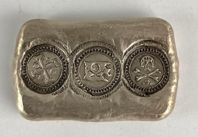 MK Barz Pirate 1 oz .999 Fine Silver Ingot/ Bar