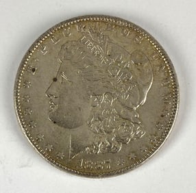 1887 US $1 Morgan Silver Dollar