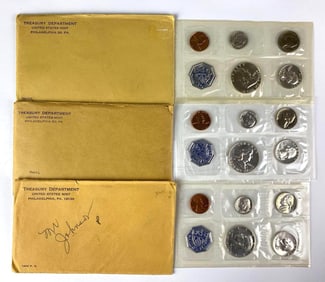 Group of 3 US Mint Philadelphia Coin Proof Sets