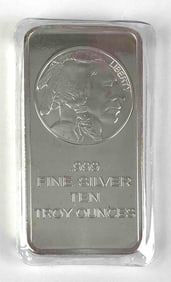 Silvertowne Buffalo 10 oz .999 Fine Silver Ingot/ Bar