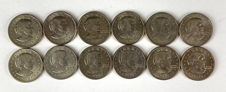 Group of 12 1979 Susan B Anthony Dollars: Group of 12 1979 Susan B Anthony Dollars