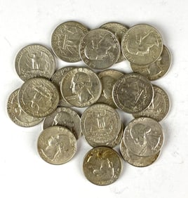 Group of 20 1964 Washington Silver Quarters