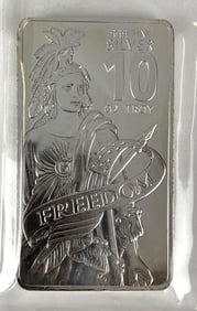 Elemetal Freedom 10 oz .999 Fine Silver Ingot/ Bar