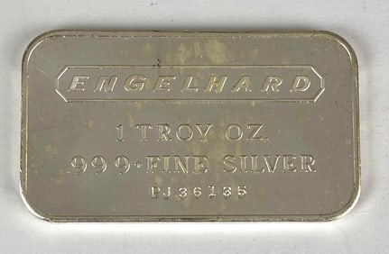 Engelhard 1 oz .999 Fine Silver Ingot/ Bar
