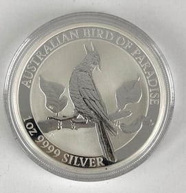 2019 Australia $1 Bird of Paradise 1 oz .999 Silver Coin