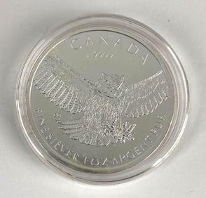 2015 Canada $5 Great Horned Owl 1 oz .999 Fine Silver Coin