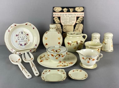 Set of Halls Jewel Tea Autumn Leaves Pottery Items