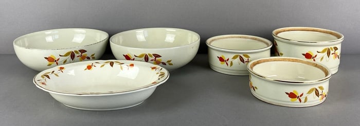 Group of Halls Jewel Tea Autumn Leaves Pottery Items