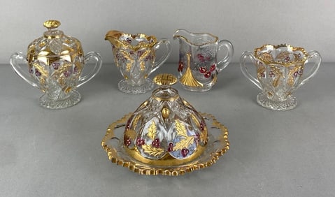 Group of 5 EAPG Gold Flash Items