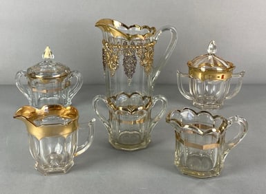 Group of EAPG Gold Flash Sugars and More