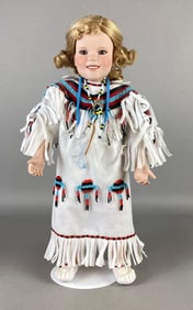 Elle Hutchens Danbury Mint Shirley Temple The Little Indian Porcelain Doll