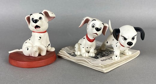 Group of 2 Walt Disney Classics Collection 101 Dalmatian Porcelain Figurines