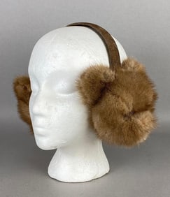 Pair of Real Fur Teddy Bear Earmuffs