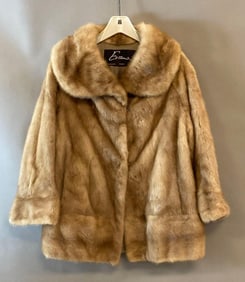 Evans Light Brown Mink Fur Coat