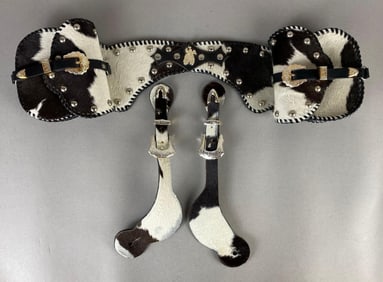 Miniature Black and White Cowhide Saddlebags and More