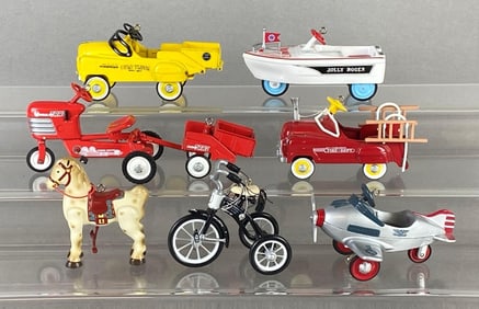 Group of Murray Hallmark Die-Cast Vehicle Ornaments