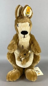 Steiff Kangaroo and Joey Plush