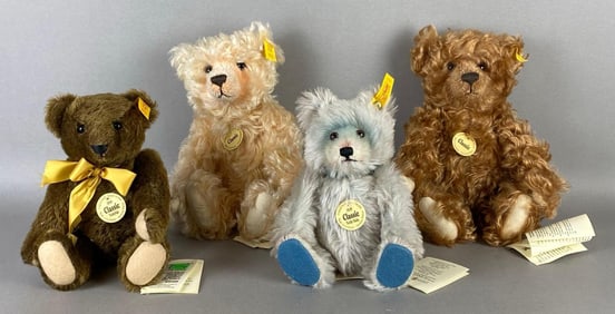 Group of 4 Steiff Classic Series Teddy Bears