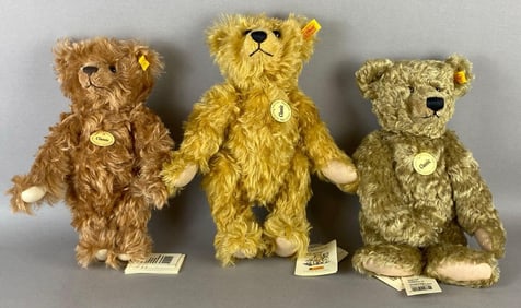 Group of 3 Steiff Classic Series Teddy Bears