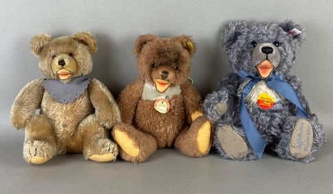 Group of 3 Steiff Teddy Bears