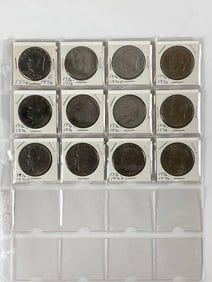 Group of 12 1976 Eisenhower Dollars