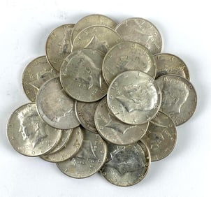 Group of 17 1964 Kennedy Silver Half Dollars and 3 others