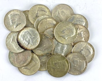Group of 17 1964 Kennedy Silver Half Dollars and 3 others