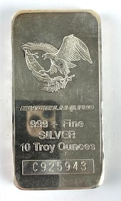 Engelhard Eagle 10 oz .999 Fine Silver Ingot/ Bar