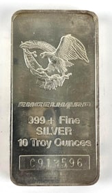 Engelhard Eagle 10 oz .999 Fine Silver Ingot/ Bar