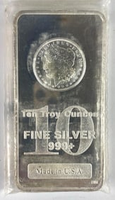 Morgan 10oz .999 Fine Silver Ingot/ Bar