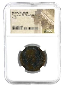NGC Certified Ancient Spain, Bilbilus Augustus Coin