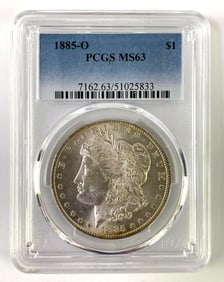 1885 O PCGS Graded MS 63 US Morgan Silver Dollar