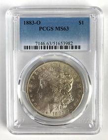 PCGS Graded 1883-O US $1 Morgan Silver Dollar MS63