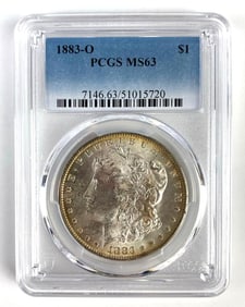PCGS Graded 1883-O US $1 Morgan Silver Dollar MS63