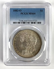 PCGS Graded 1883-O US $1 Morgan Silver Dollar MS64