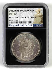 NGC Graded 1881-O US $1 Morgan Silver Dollar Brilliant Uncirculated