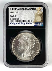 NGC Graded 1885-O US $1 Morgan Silver Dollar MS63