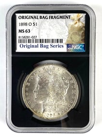NGC Graded 1898-O US $1 Morgan Silver Dollar MS63
