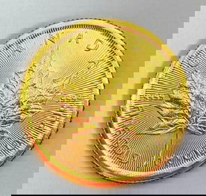 2016 Canada $5 Maple Leaf 1/10oz .999 Fine Gold Coin
