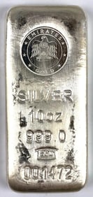 Emirates Gold Eagle 10 oz .999 Fine Silver Ingot/ Bar