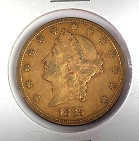 1885-S US $20 Liberty Head Gold Coin