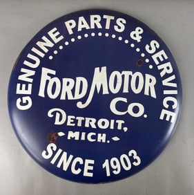 Modern Reproduction Ford Motor Co. Parts and Service Metal Advertising Sign