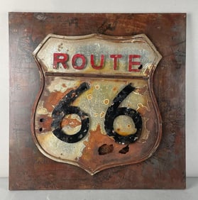Modern Route 66 Metal Sign