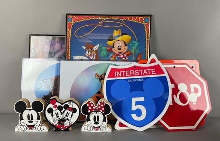 Group of Disney Signs and Posters