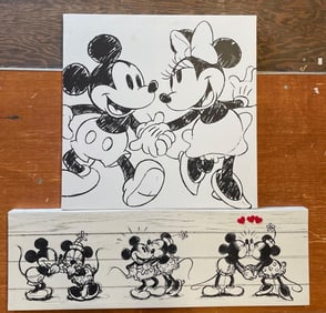 Group of 2 Disney Mickey Mouse Canvas Prints