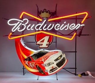 Budweiser NASCAR Harvick #4 Neon Advertising Sign