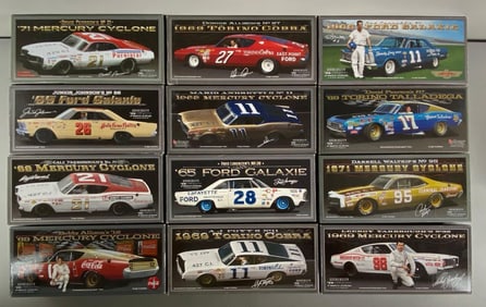 Group of 12 Signed Nascar Stock Cars