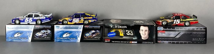 Group of 4 Signed Action Nascar Stock Cars