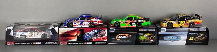 Group of 4 Signed Action Nascar Stock Cars