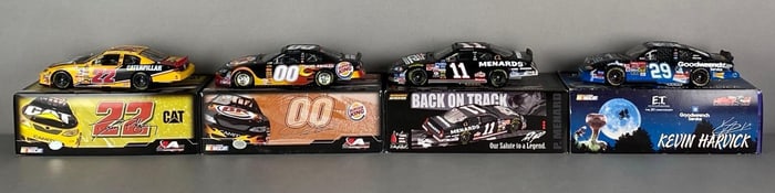 Group of 4 Signed Action Nascar Stock Cars